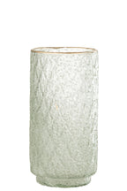 J-Line windlicht Rand - glas - goud/transparant - large