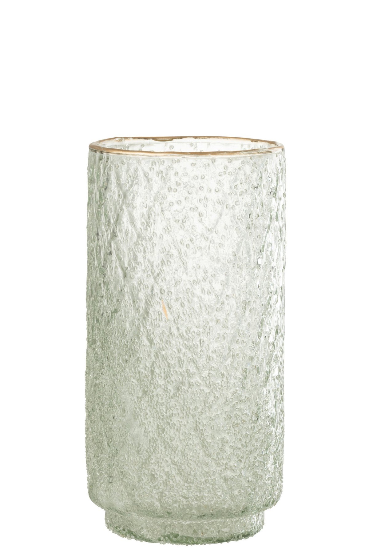 J-Line windlicht Rand - glas - goud/transparant - large