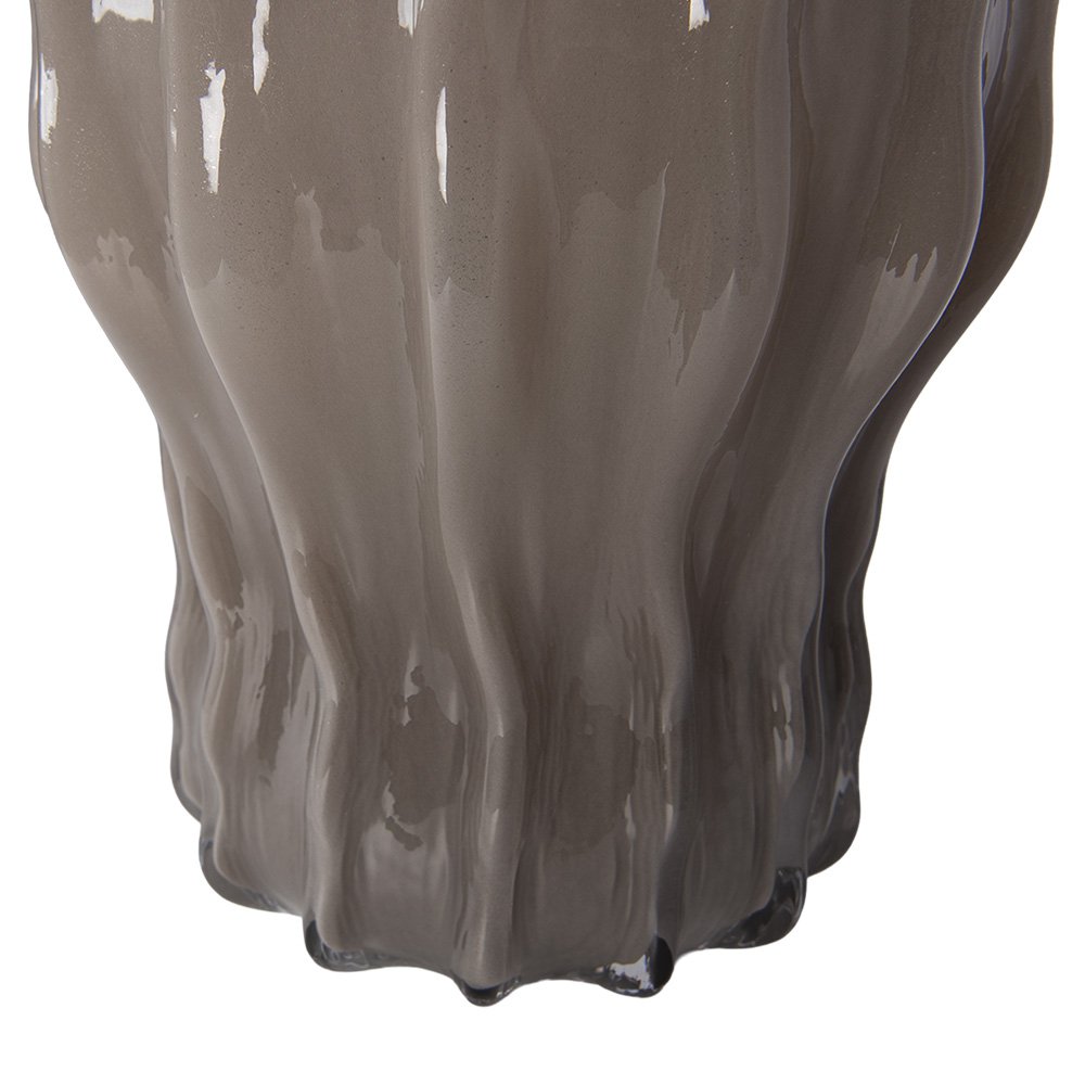 Vaas Ø 19x25 cm Grijs Glas