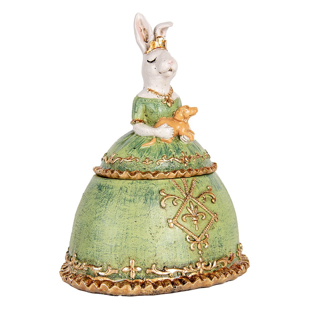 Sieradendoos Beige Groen, Kunststof 18x15x24 cm