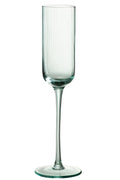 J-Line glas champagne Louise - glas - transparant/groen