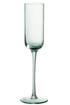 J-Line glas champagne Louise - glas - transparant/groen