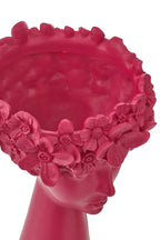 J-Line bloempot Hoofd - polyresin - fuchsia - L