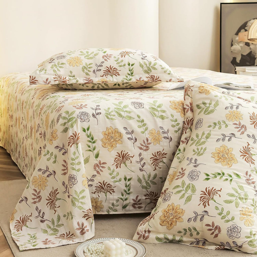 Kingsize laken - Cloud Cotton 300 TC - Bloemenontwerpset