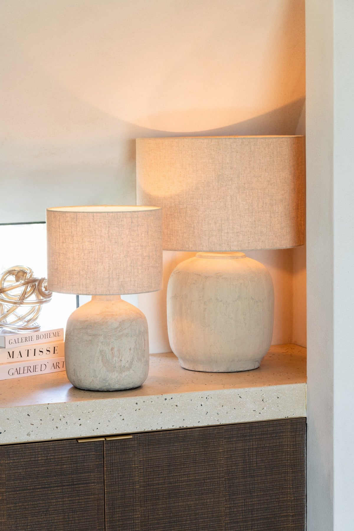 J-line lamp mia terracotta groot