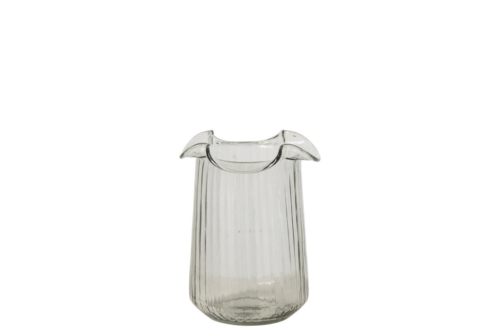 J-Line vaas - glas - transparant - small