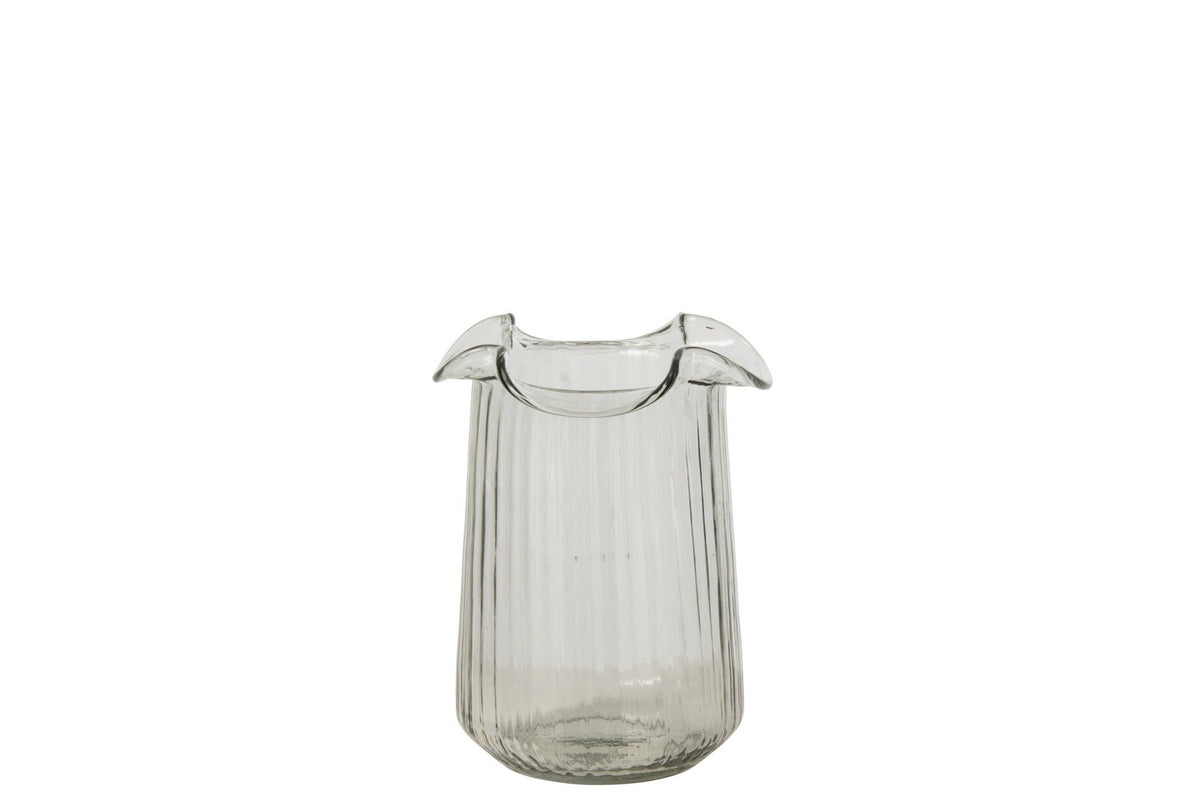 J-Line vaas - glas - transparant - small