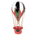 Kerstdecoratie Beeld Luchtballon Ø 26x62 cm Rood Metaal
