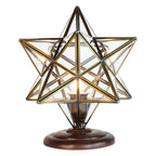Bureaulamp ster 26x26x36 cm transparant metaal tafellamp