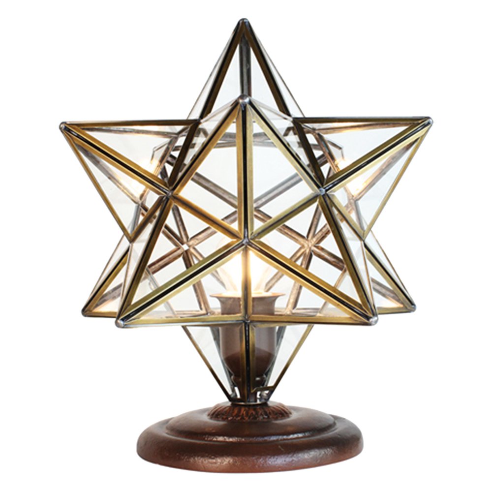 Bureaulamp ster 26x26x36 cm transparant metaal tafellamp