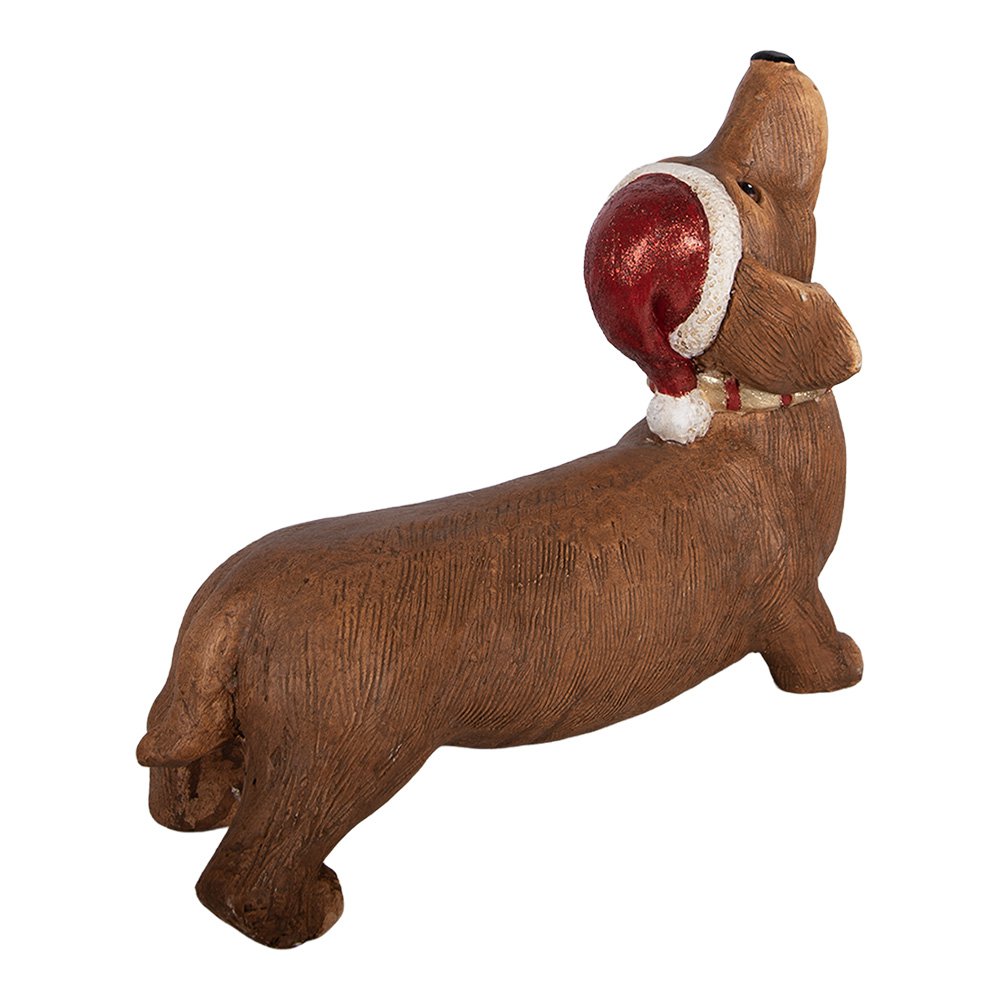 Decoratie Beeld Hond 37x11x27 cm Bruin Keramisch materiaal Teckel