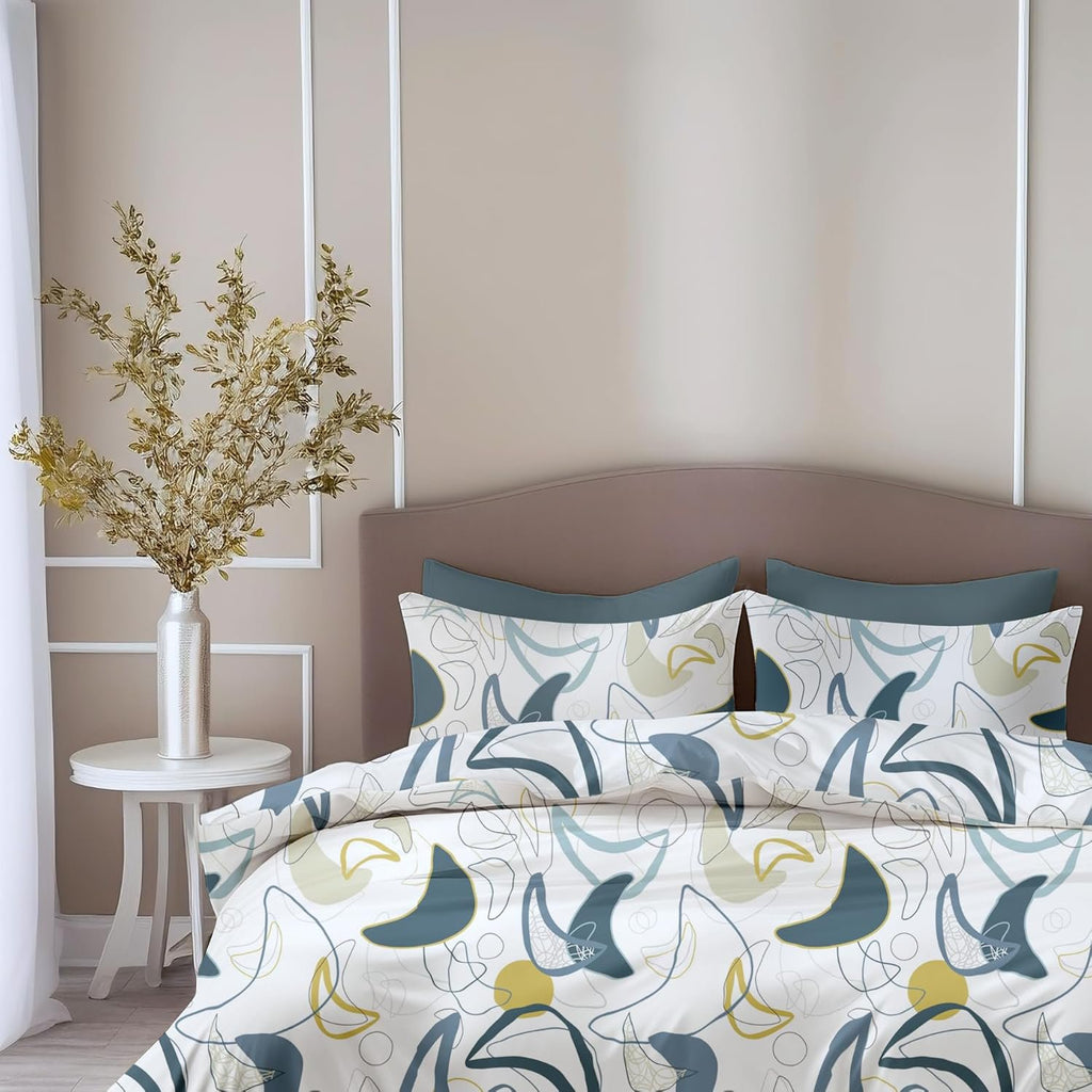 Lakenset voor tweepersoonsbed - 100% puur katoen 144TC - 88x90 inch met 2 kussenslopen