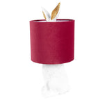Tafellamp Konijn Ø 20x43 cm Wit Rood Polyresin Bureaulamp