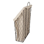 Opbergmand 23x9x37 cm Bruin Beige IJzer Mand