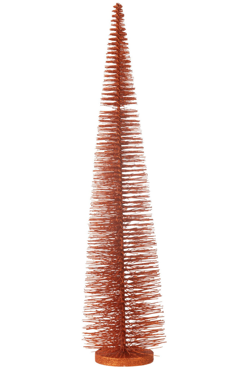 J-Line decoratie kerstboom glitter - kunststof - koper - large