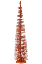 J-Line decoratie kerstboom glitter - kunststof - koper - large