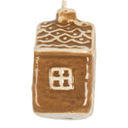 Kersthanger Huis 4x4x7 cm Bruin Keramiek