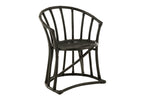 J-Line stoel + kussen - jute/textiel - zwart/wit