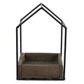 Bloempot 15x15x23 cm Bruin Hout Bloempot Binnen