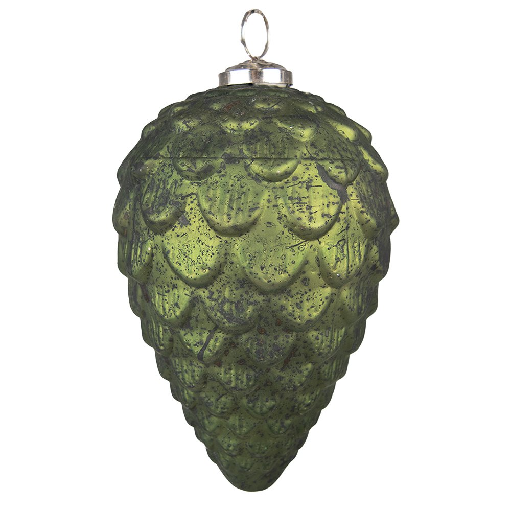 Kerstbal Ø 9 cm Groen Glas Kerstdecoratie