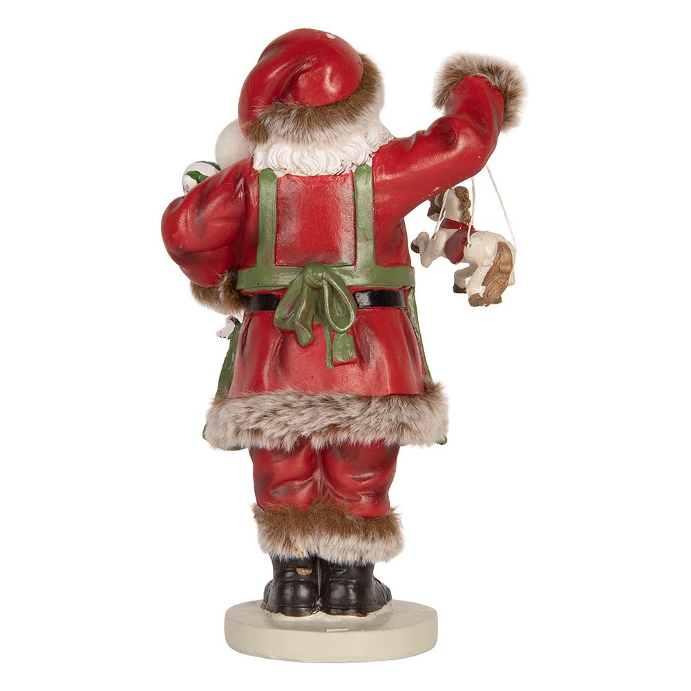 Beeld Kerstman 13x9x23 cm Groen Kunststof