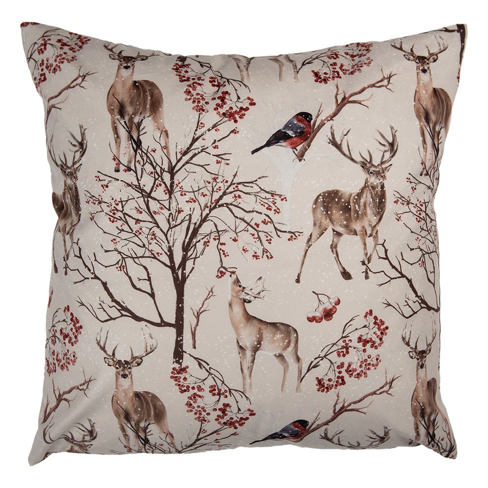 Sierkussen 45x45 cm Beige Polyester Dieren