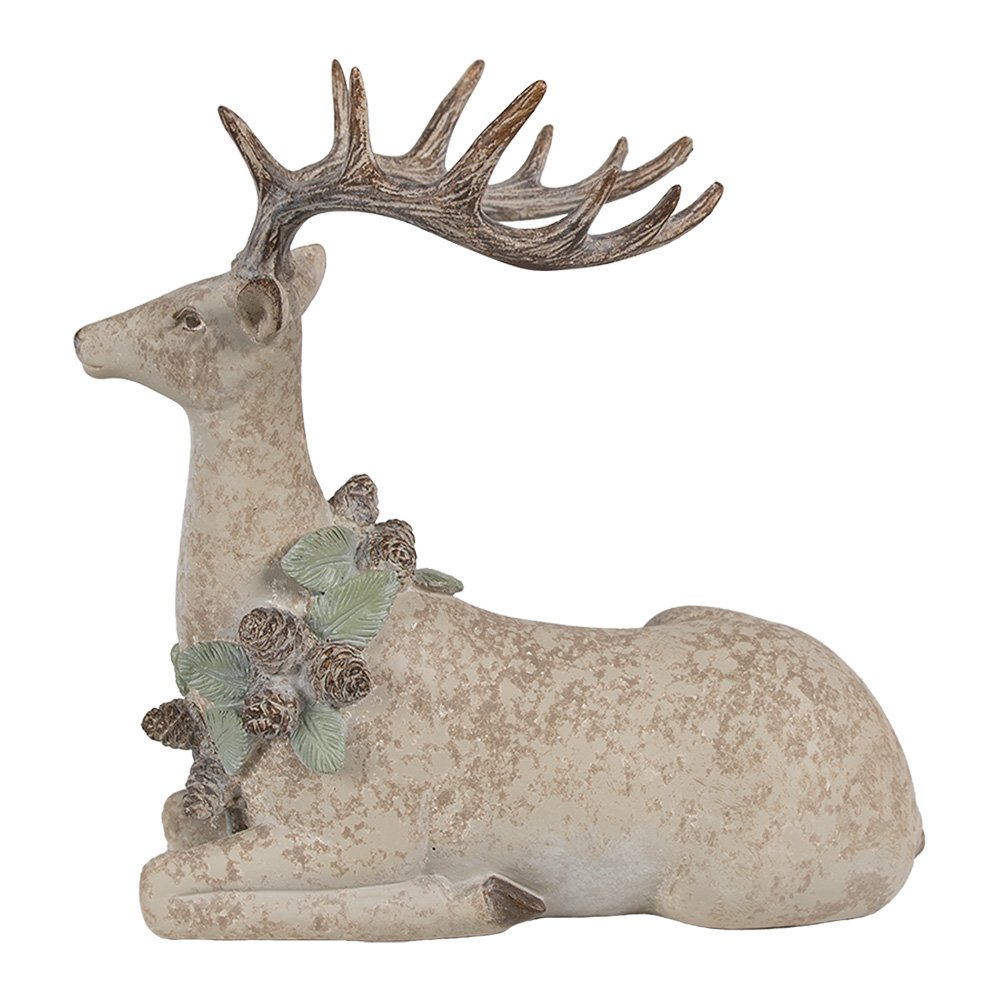 Decoratie Beeld Hert 31x16x29 cm Bruin Kunststof