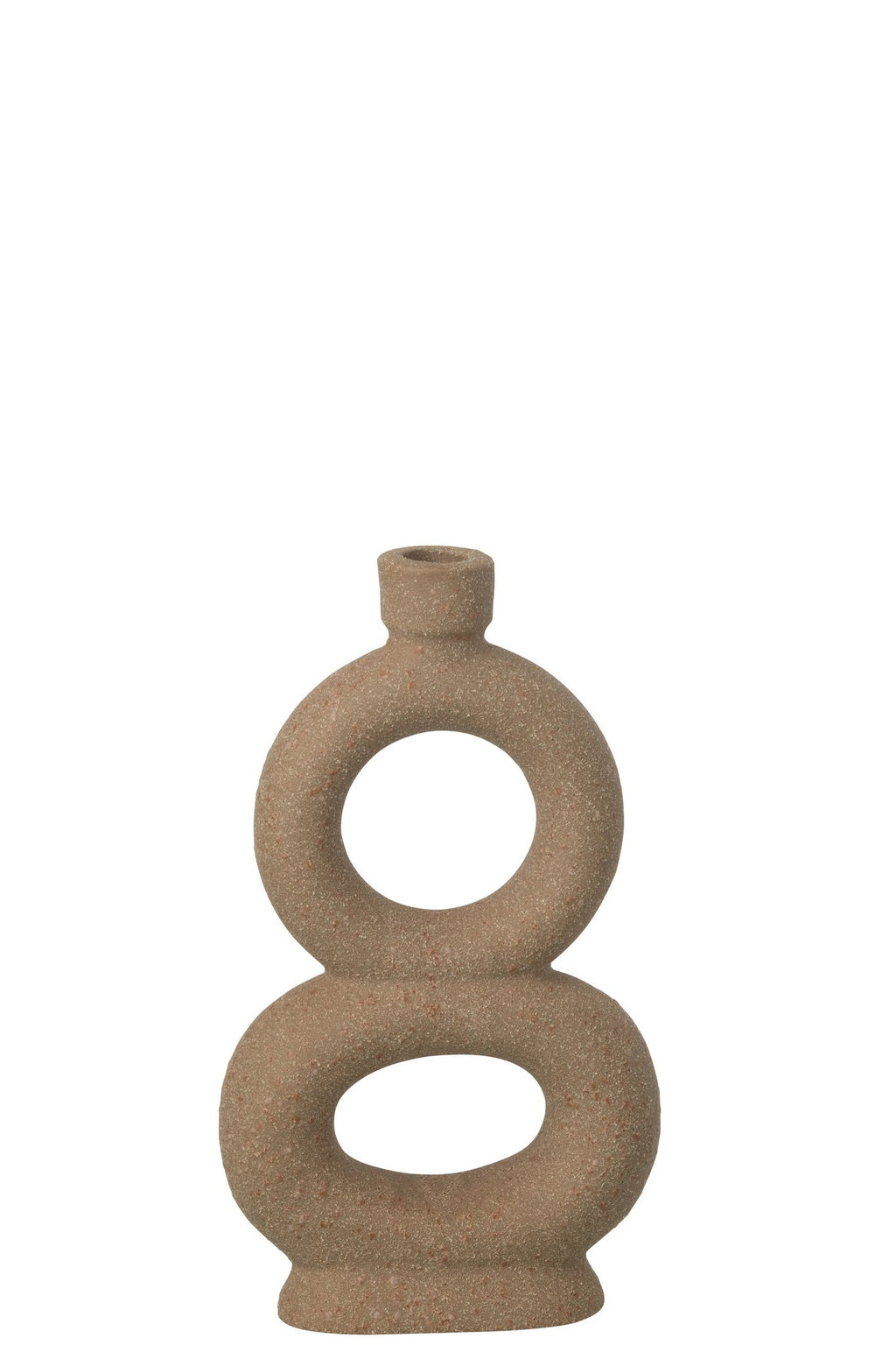 J-Line vaas Soliflore 2 Rings - steengoed - taupe - L