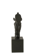 J-Line decoratie Paard Op Voet - polyresin - zwart - S