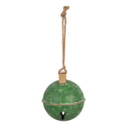 Kerstdecoratie Beeld Bel Ø 16x18 cm Groen Metaal
