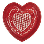 Dinerbord Gingerbread house 17x17x3 cm Rood Keramiek