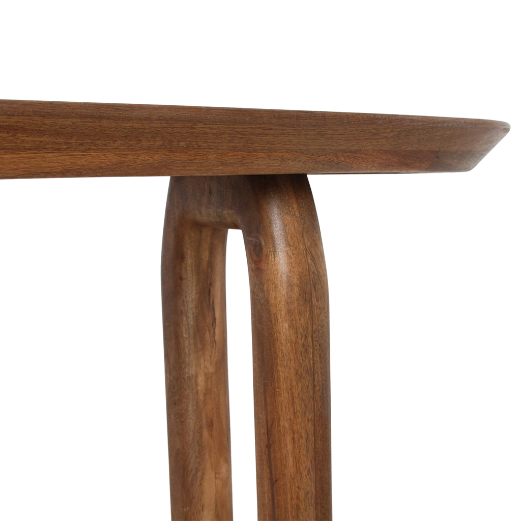 Bullnose consoletafel mangohout bruin - 140cm