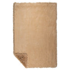 Plaid teddy langhaar pluk cognac 130x180cm