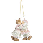 Kersthanger Kerstman 7x4x8 cm Roze Kunststof
