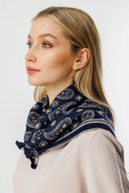 Patara Square Foulard Navy-Beige
