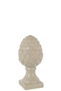 J-Line decoratie Dennenappel - porselein - beige - M