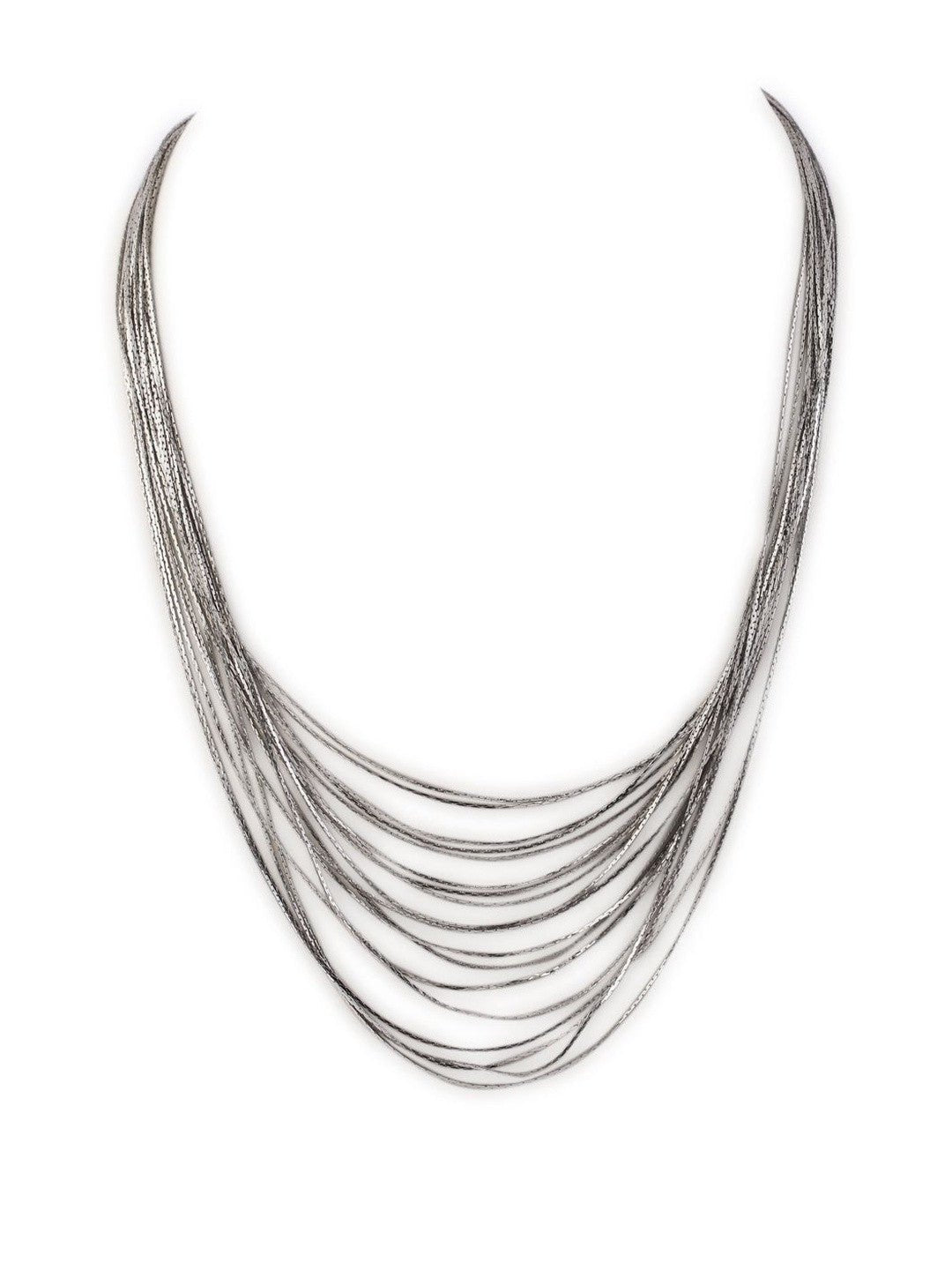 Dames statement ketting – mode-sieraden – verzilverde legering – individuele eenheid