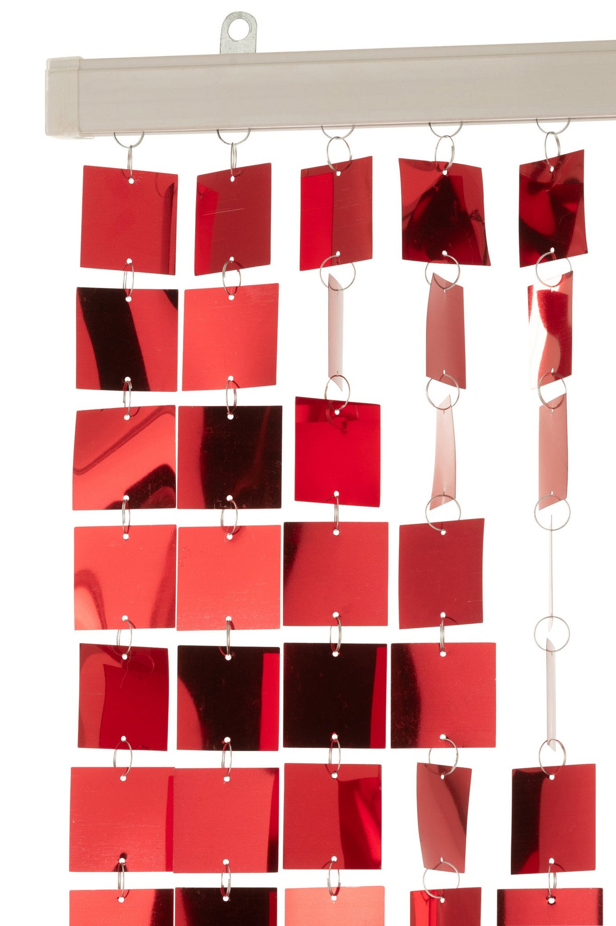 J-Line gordijn Vierkant - kunststof - rood