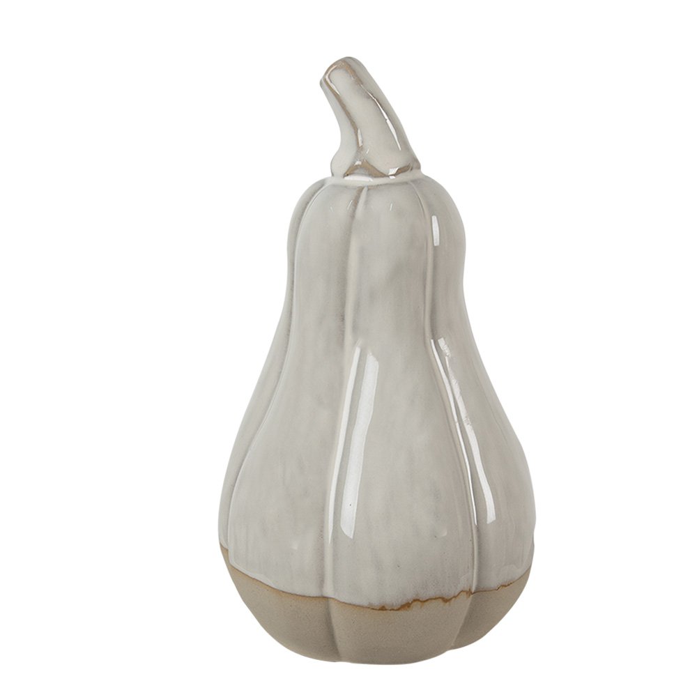 Decoratie Pompoen 9 cm Beige Porselein