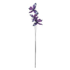 Decoratie Tak Vlinder 10x10x65 cm Paars Textiel