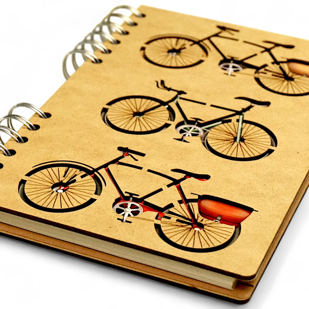 Duurzaam Houten Notitieboek Vintage Fietsen – Komoni