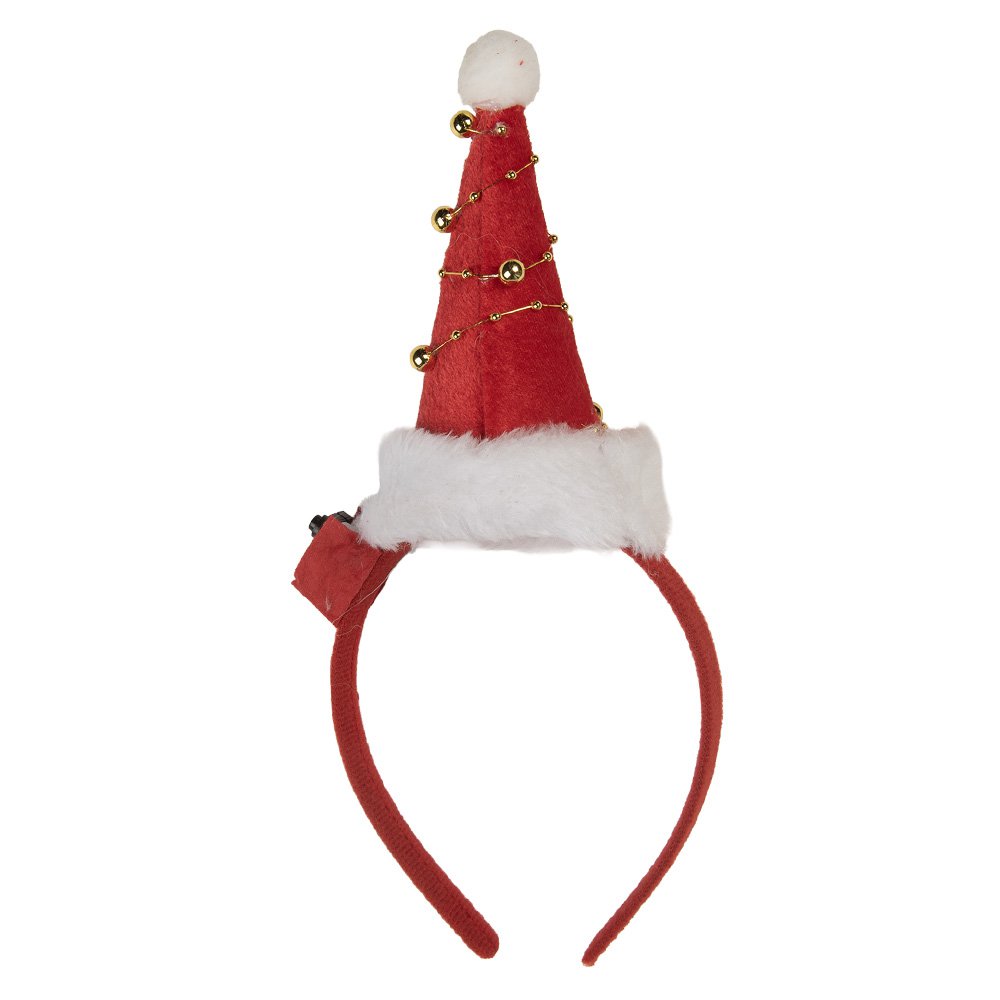 Kerst Haarband 27 cm Rood Kunststof