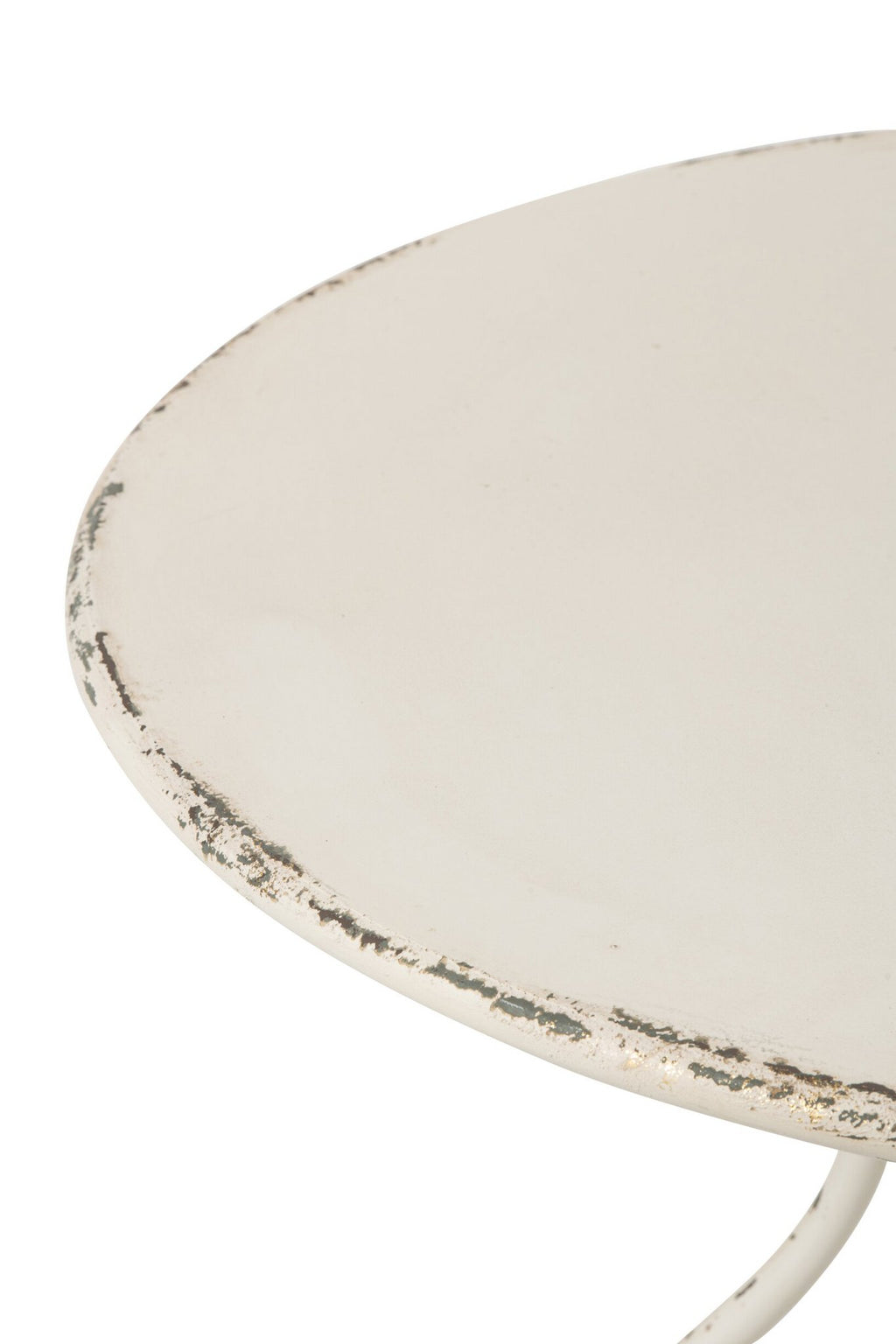 J-Line Tuintafel - metaal - gebroken wit