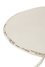 J-Line Tuintafel - metaal - gebroken wit