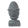Decoratie Dennenappel 11x11x21 cm Grijs Steen