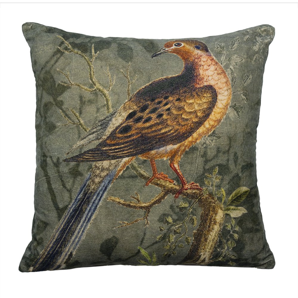 Kussen fluweel charming blauwstaart 45x45cm