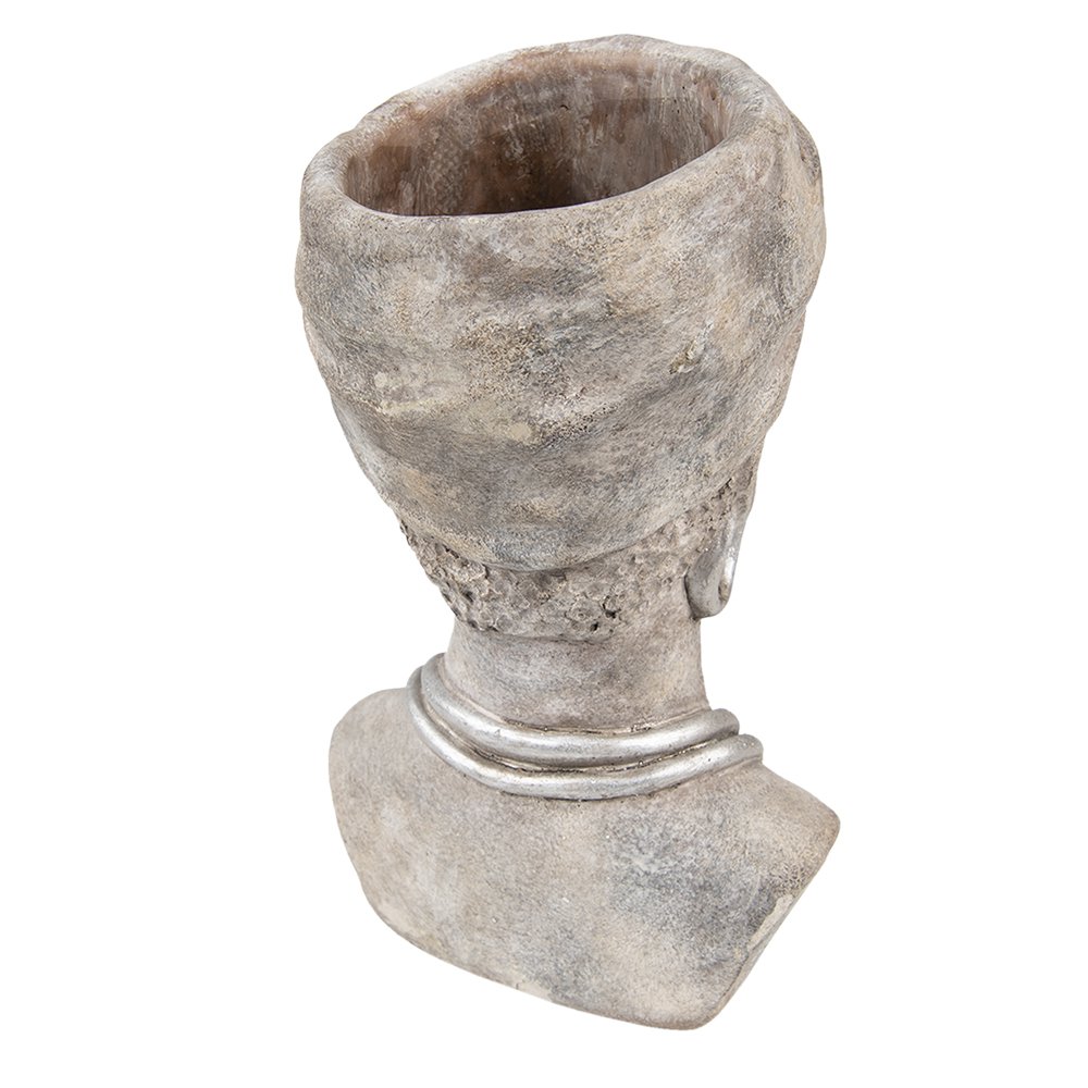 Bloempot 17x16x27 cm Beige Steen plantenpot