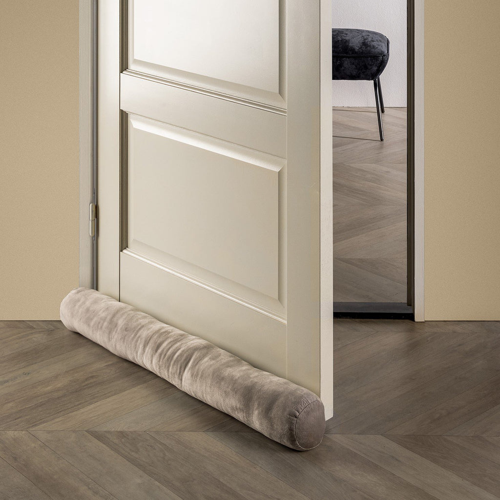 Textino Finn - Tochtstopper 90x10 cm - Fluweel - Puimsteen - Beige