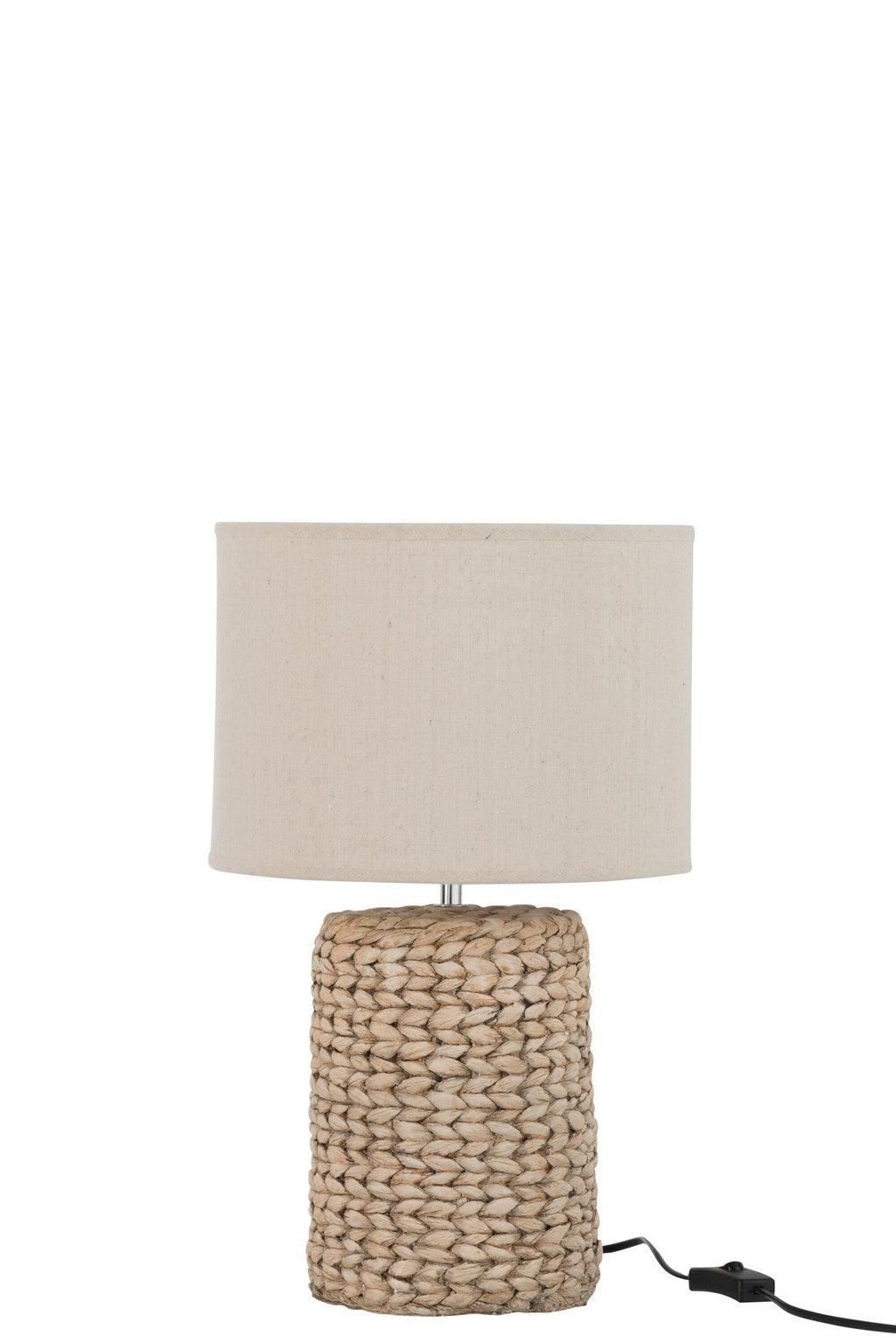 J-Line lamp Dik Vlecht - beton/katoen - naturel - small
