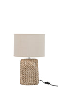 J-Line lamp Dik Vlecht - beton/katoen - naturel - small